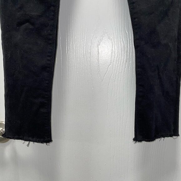 Express Jeans Mid-Rise Legging Skinny Leg Stretch Raw Fray Hem Distressed Hem - Picture 5 of 9